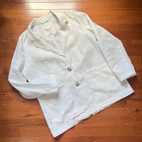 MADEWELL 100% linen blazer jacket - Picture 7 of 14